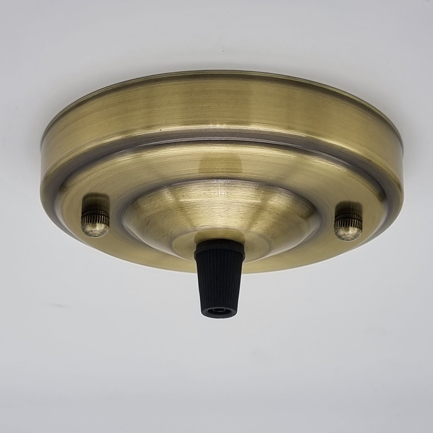 108mm Single Outlet Drop Metal Front Fitting Ceiling Rose~1451-4