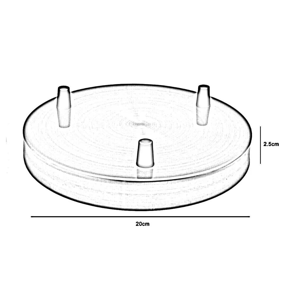 Multi-outlet ceiling rose, 3-way outlet five colors~2146-1
