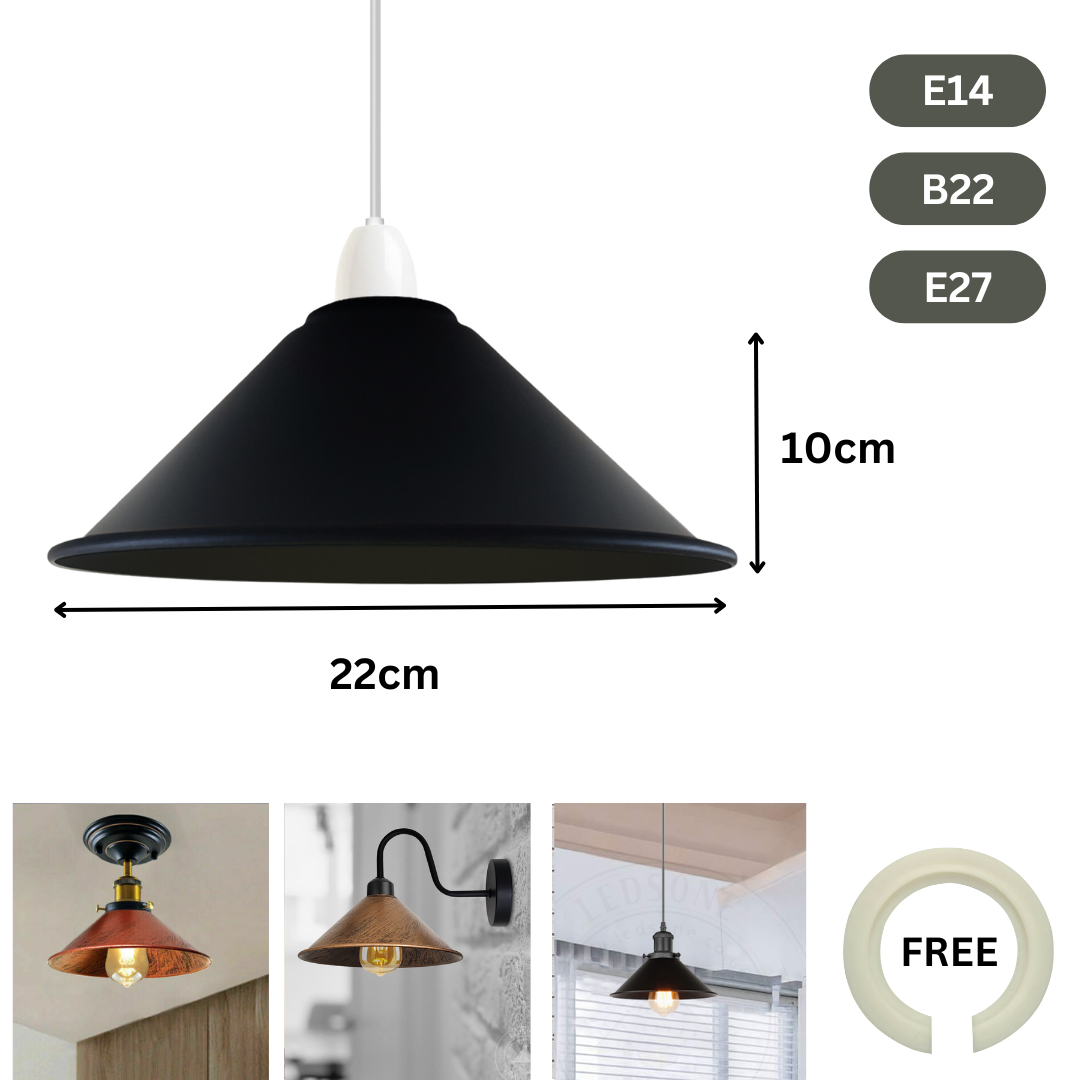 LEDSone industrial Vintage Metal Cone shaped Pendant light Lamp Shade~1449-1