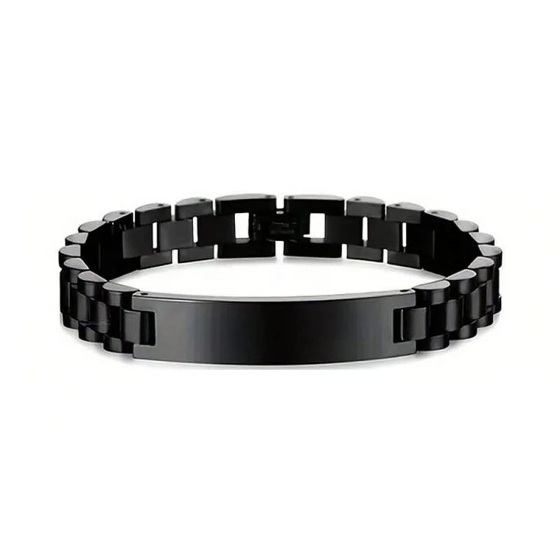 Designer Gold Plated Stainless Steel Women's and Men's Waterproof Magnet Nail Bracelet with Cross Design