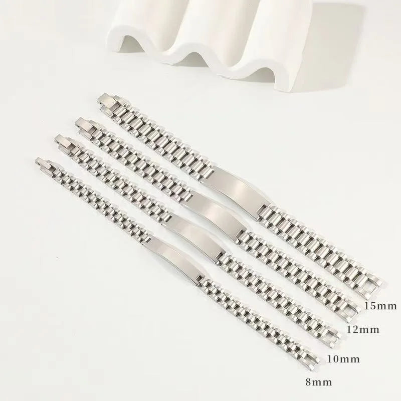 Designer Gold Plated Stainless Steel Women's and Men's Waterproof Magnet Nail Bracelet with Cross Design