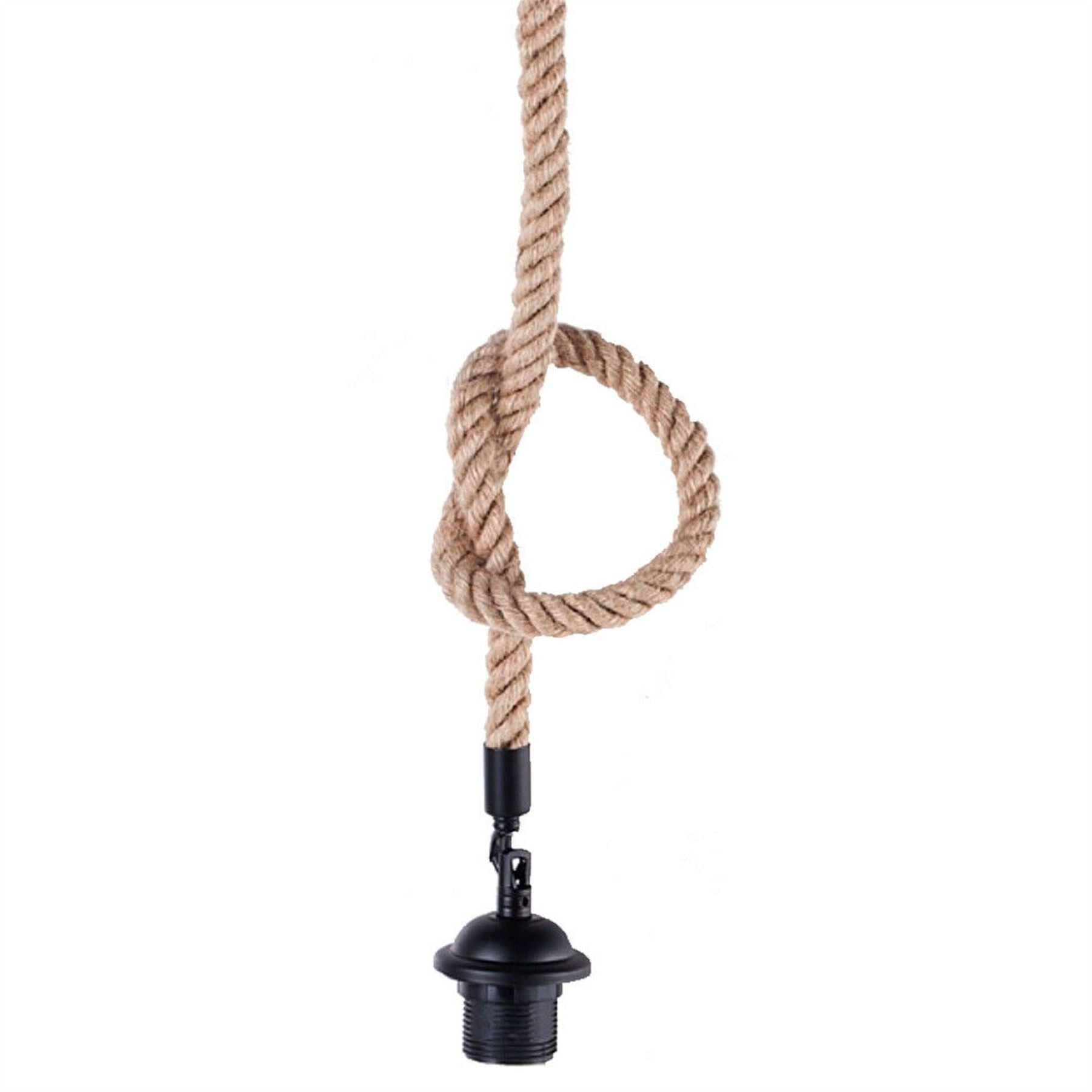 Retro Hemp Rope Pendant E27 Holder Ceiling Light Decor~1358-2