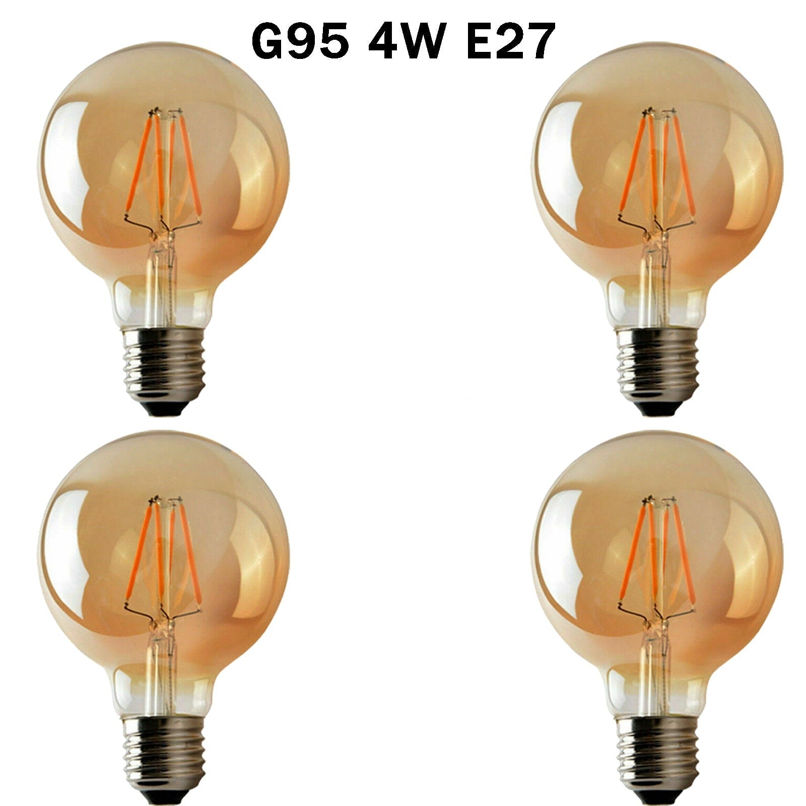 Industrial Light Bulb G95 Edison E27 4W Filament Warm White 2700K~2272-0